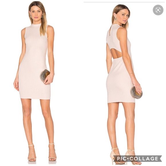 NBD Dresses & Skirts - NWT NBD Ribbed Bodycon Cutout Back Dress Sz S